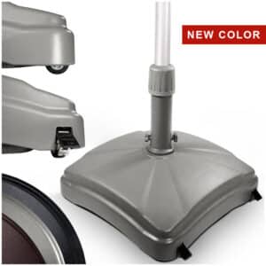 rolling umbrella base in gray color
