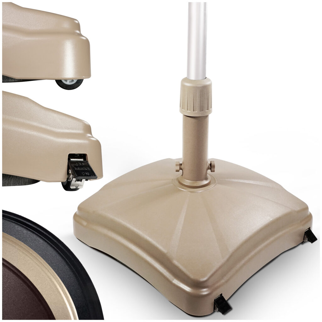 umbrella base with wheels - sand color